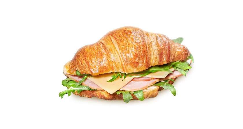 Croissant with Ham and Cheese