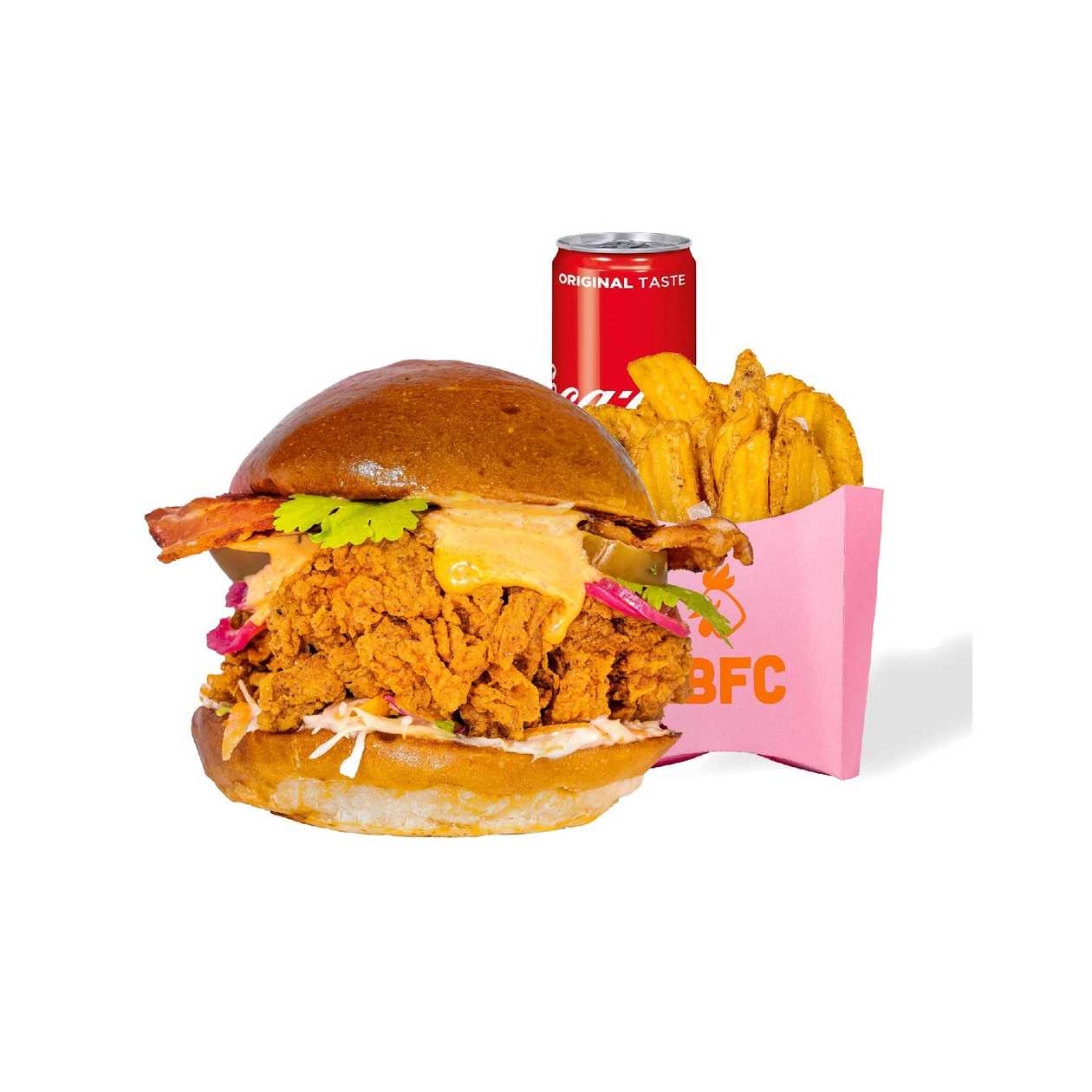 Menu | Chipotle Burger, Fries Crispers 130g, Soft Drink