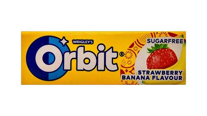 Chewing Gum Orbit Strawberry-Banana 13.6 G 10*(600) New