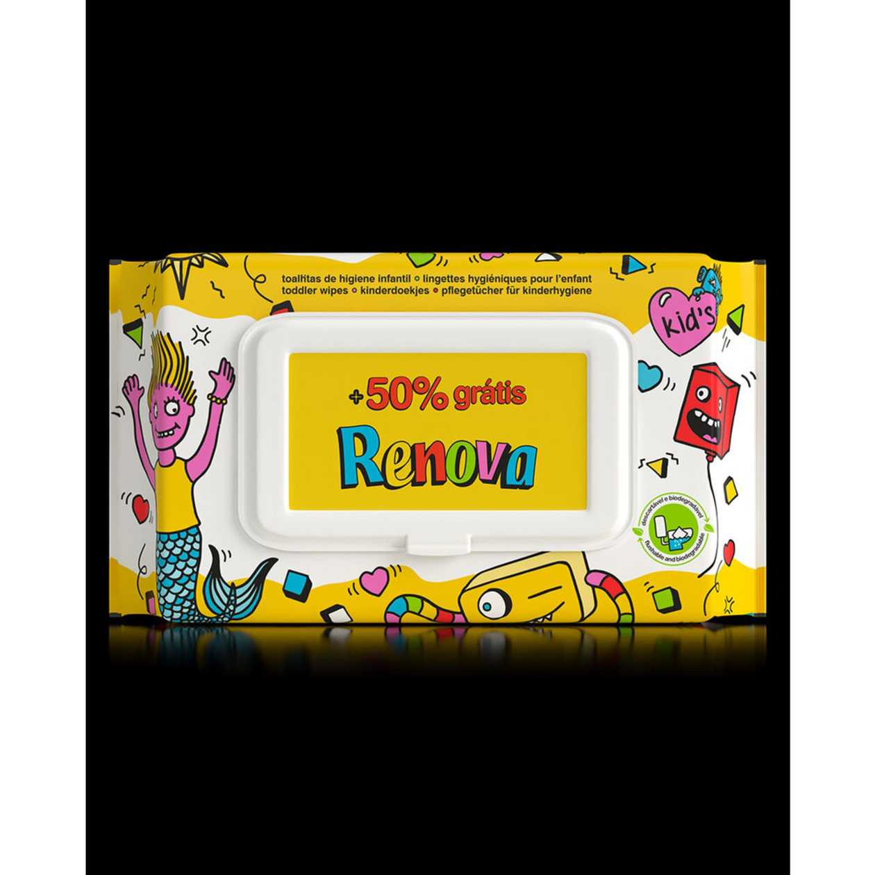 Renova Toalhitas de Higiene Kids 40 + 20 Grátis