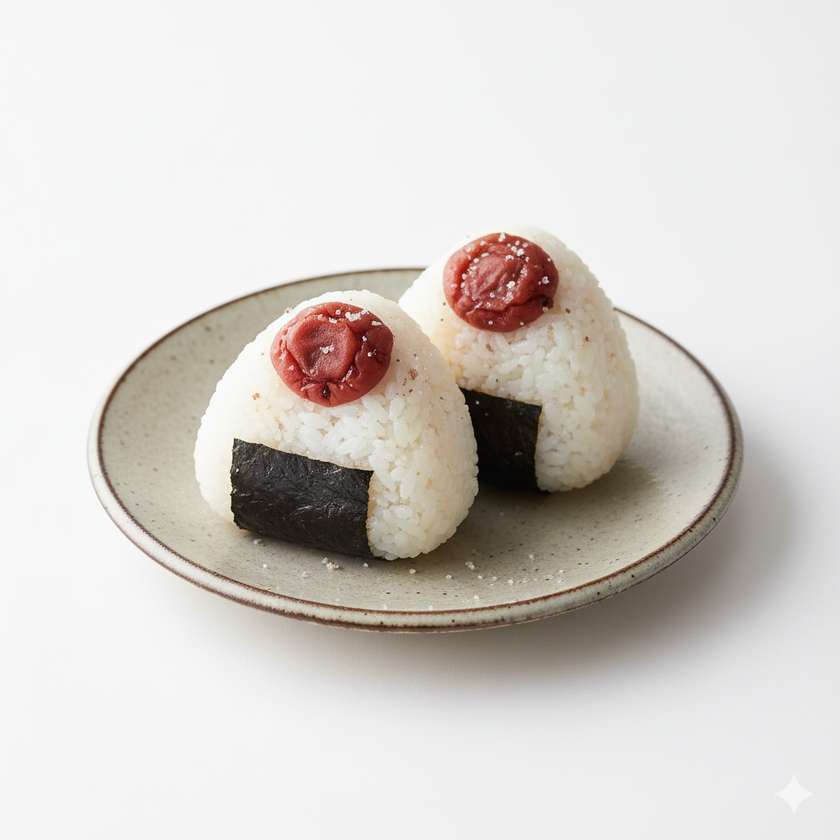 Onigiri z marynowaną śliwką japońską