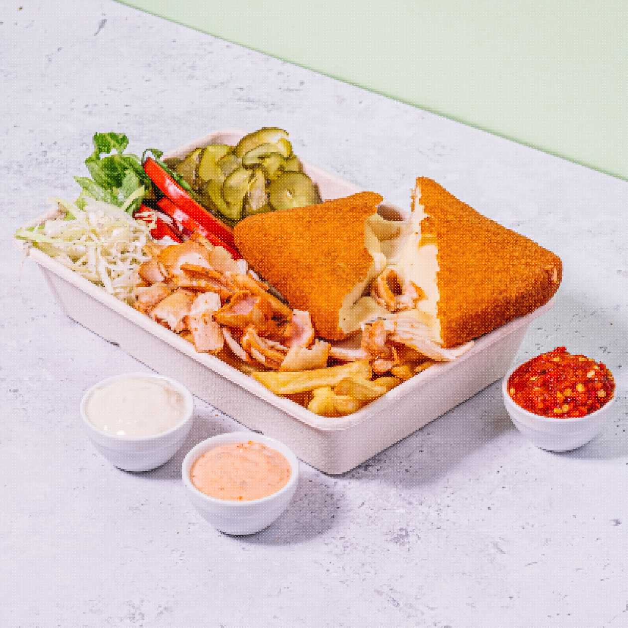 Duo Shaorma+Cascaval Pane