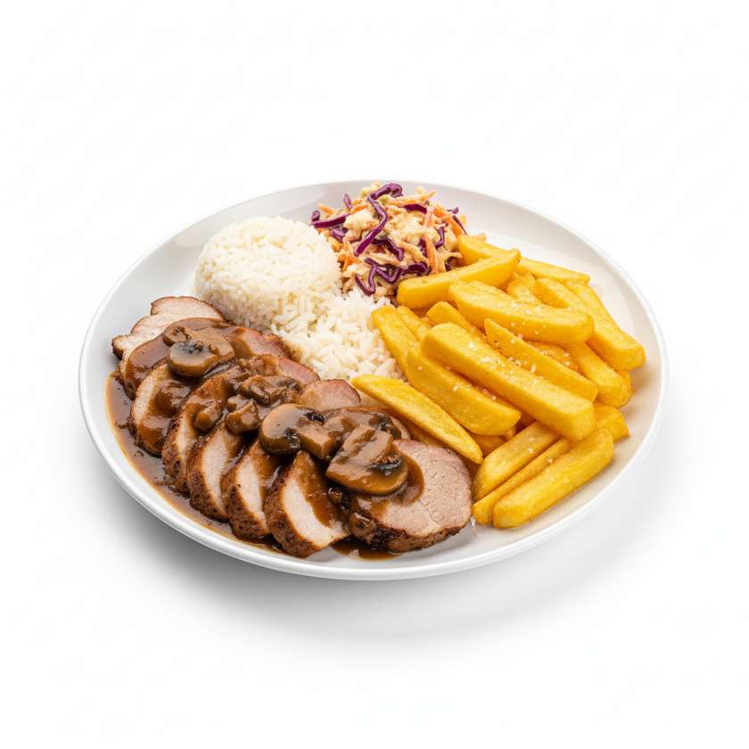 Talerz Mięso z Surówką