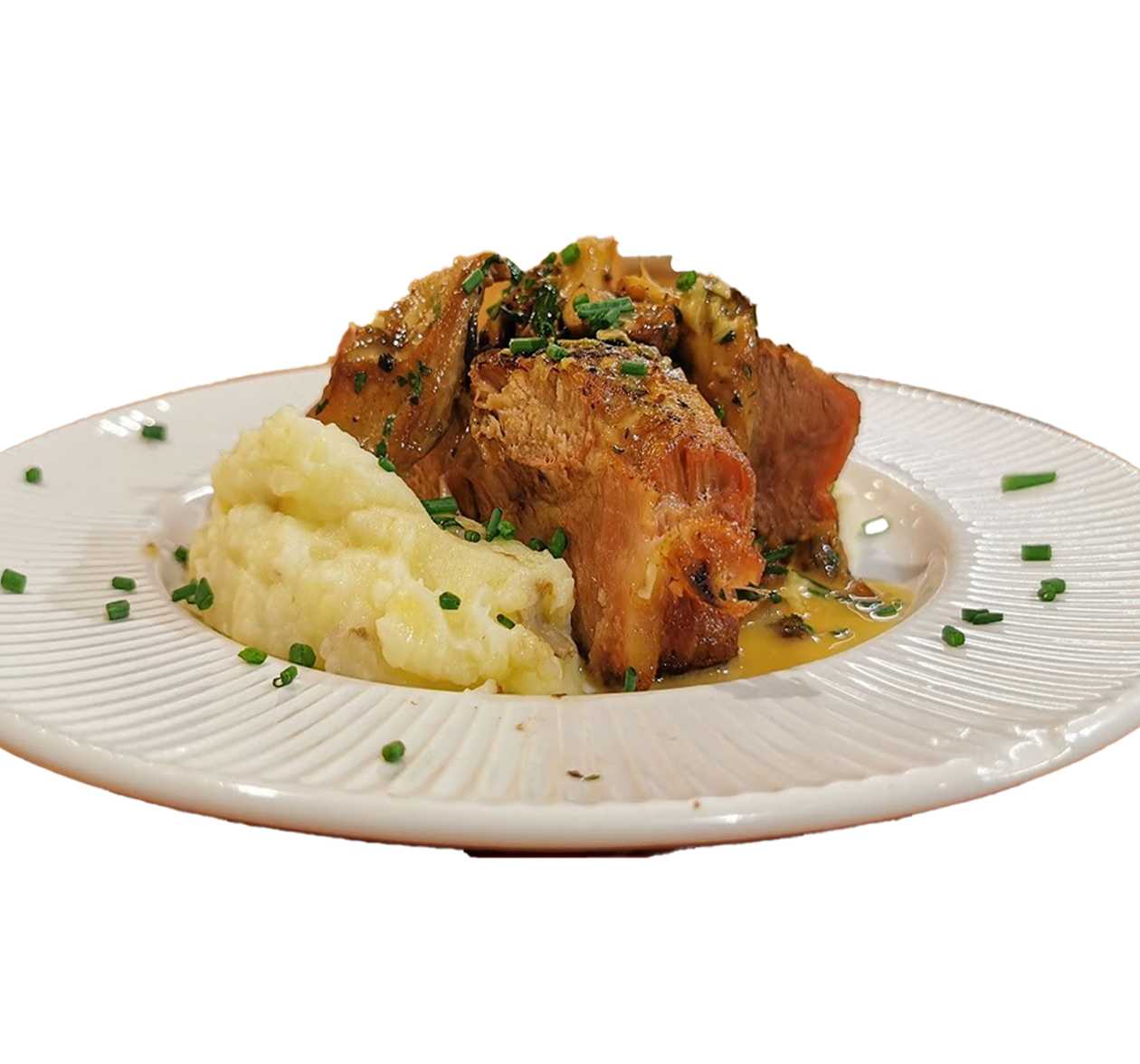 Carne la Cazan cu Piure de Cartofi