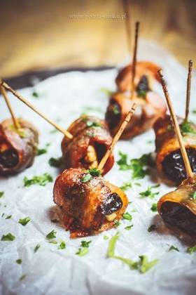 Prunes Wrapped in Bacon