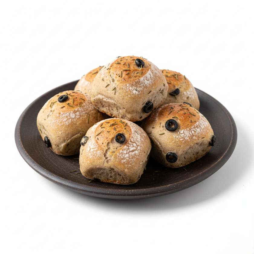 Homemade Mini Olive Bread