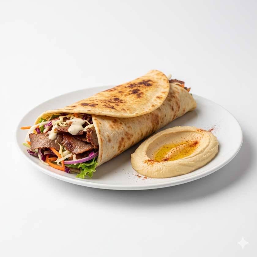 Kebab Rolada Hummus
