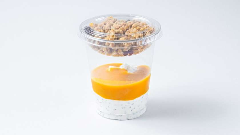 Yogurt with Chia Seeds and Mango Jam