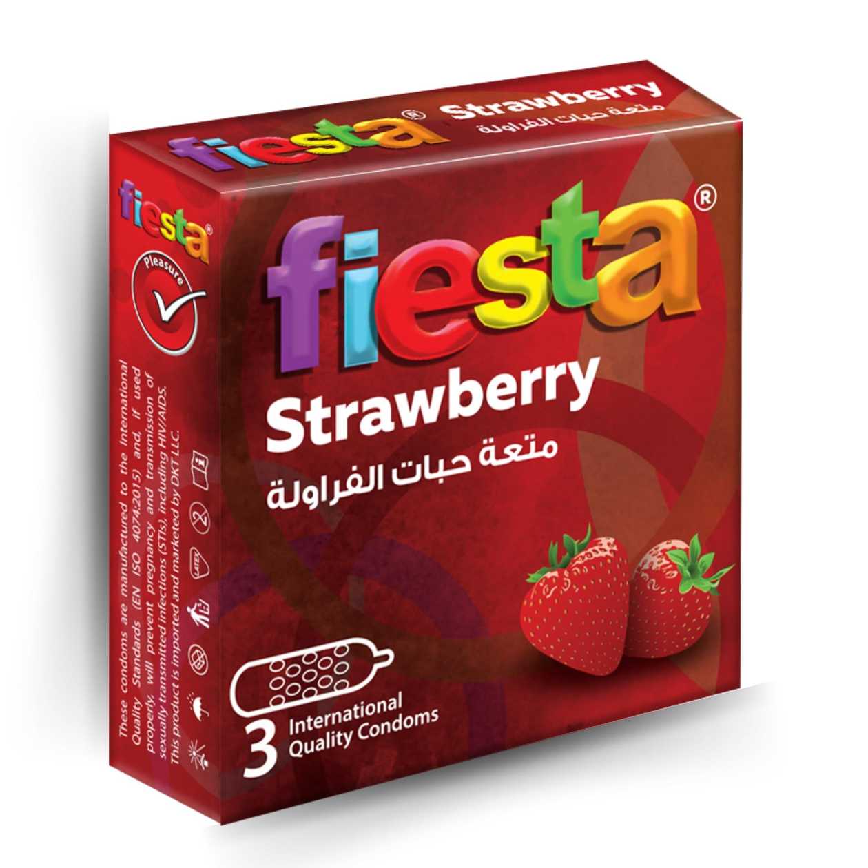 Fiesta Condom (3 pieces)- Strawberry