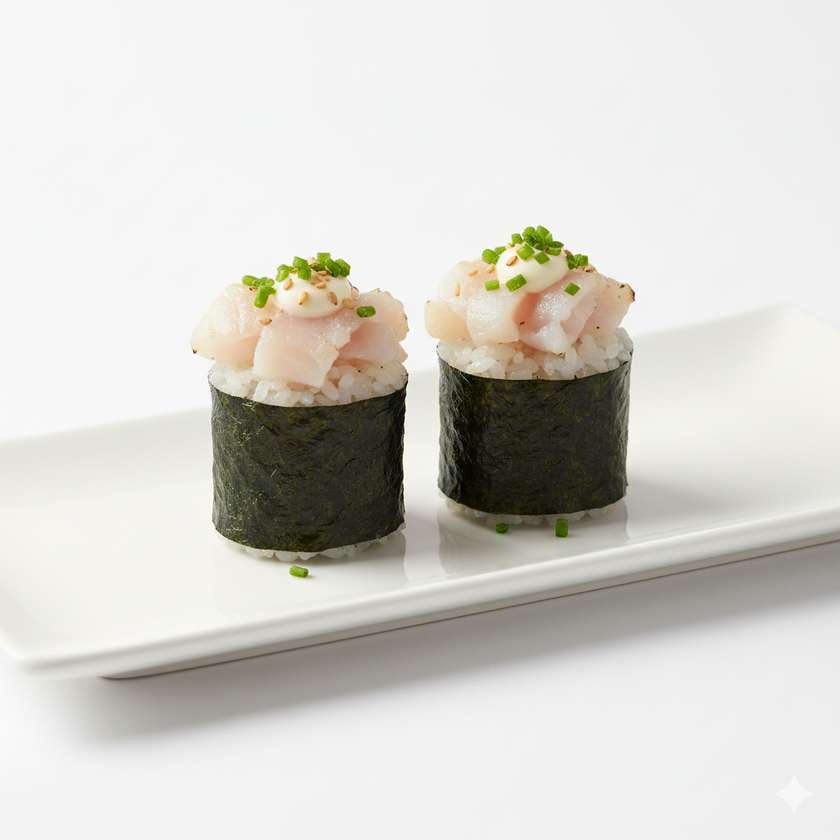 Гункан с сибасом