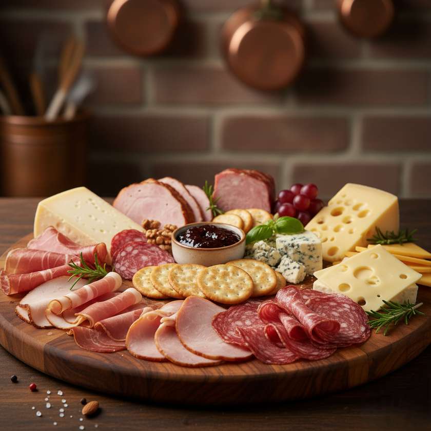 Ham and chese platter
