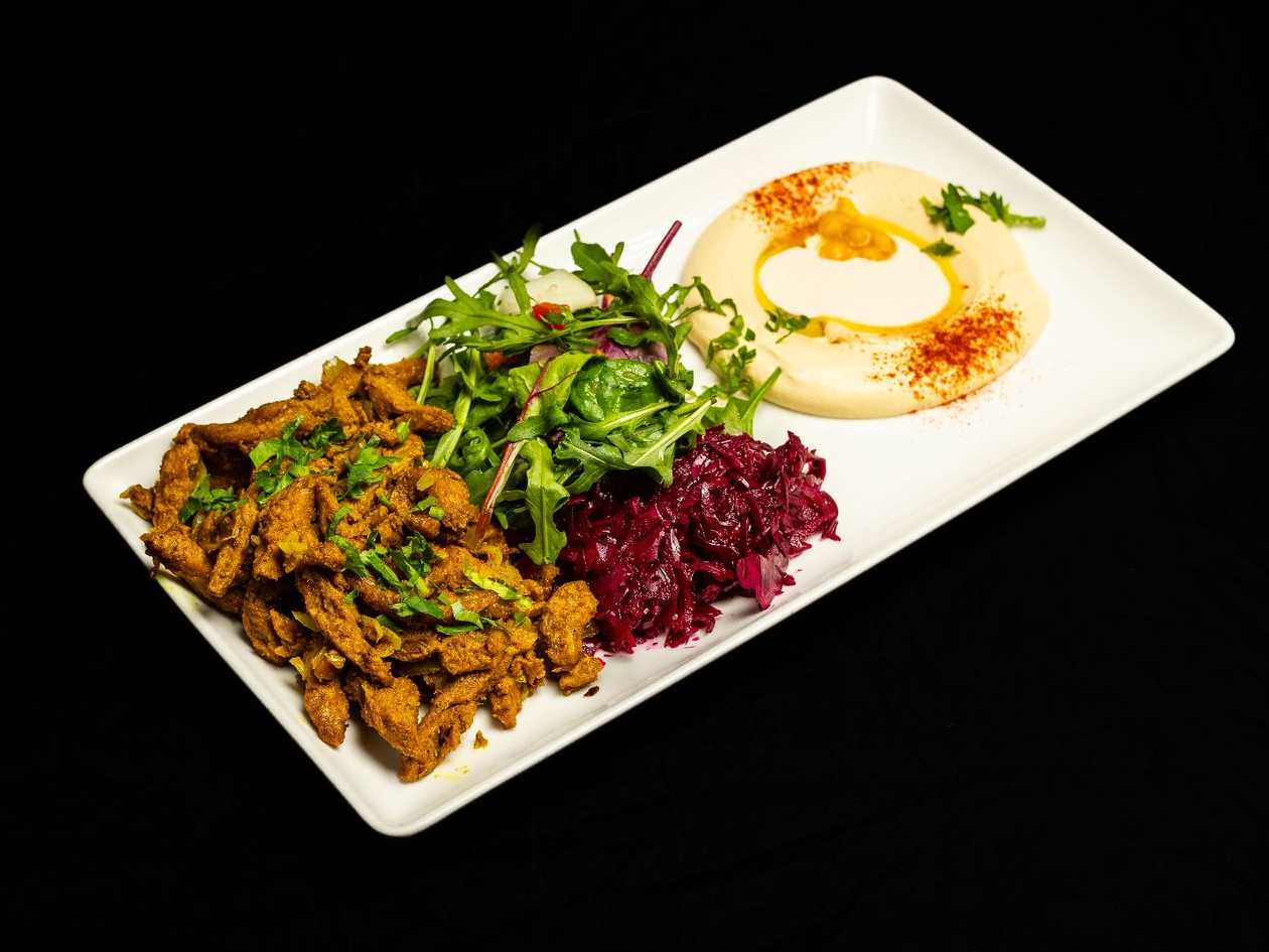 Veganská shawarma lunch