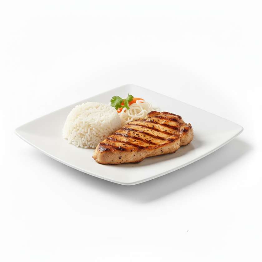 Baby Chicken Steak with Rice