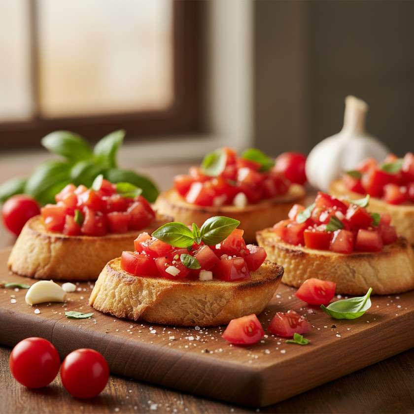 BRUSCHETTA Tomatoes and Basil