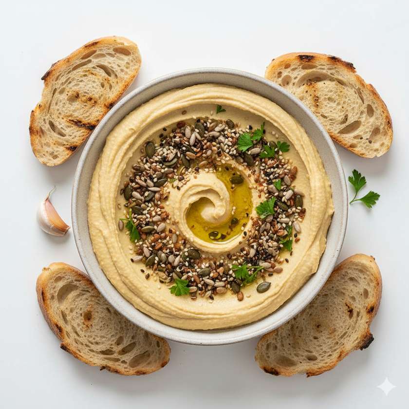 Hummus with Mixed Seeds