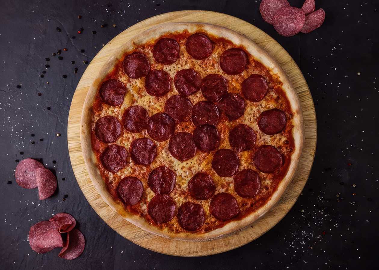 Gluten-Free Pizza with Salami