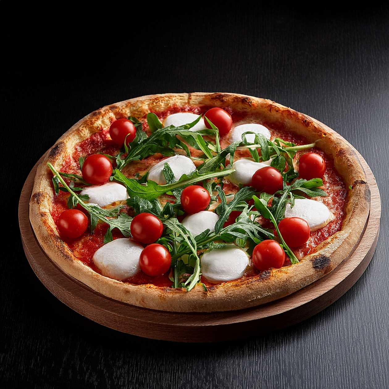 Hermelín a brusinky (velká pizza)