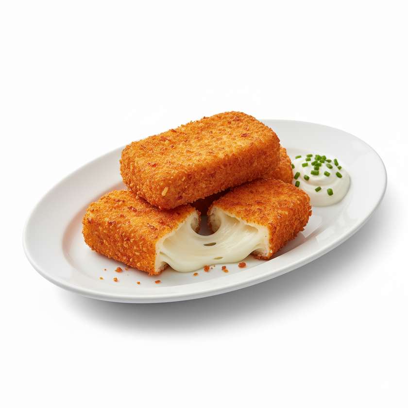 Vyprážaný syr v zemiakovom cestíčku so sušenými paradajkami