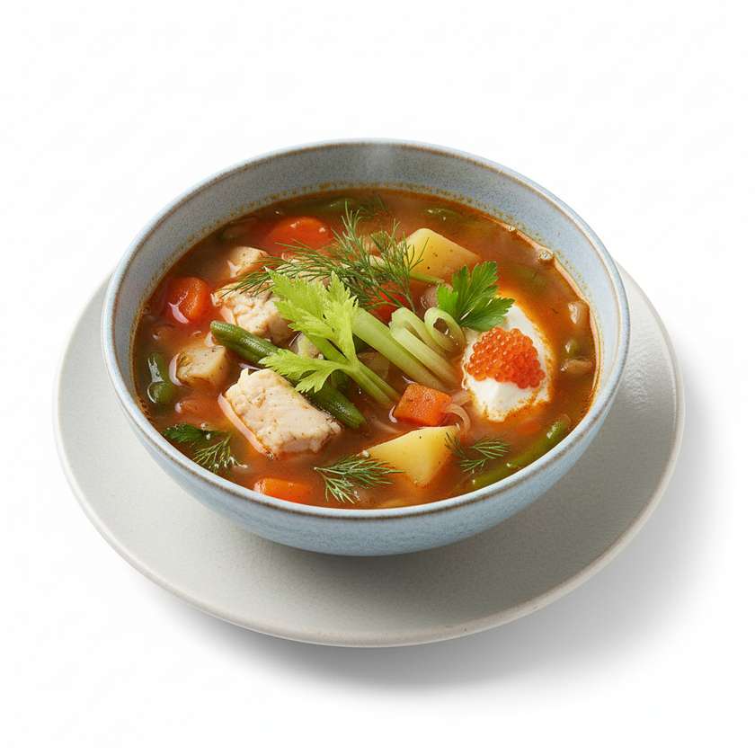 Ψαροσουπα με λαχανικα