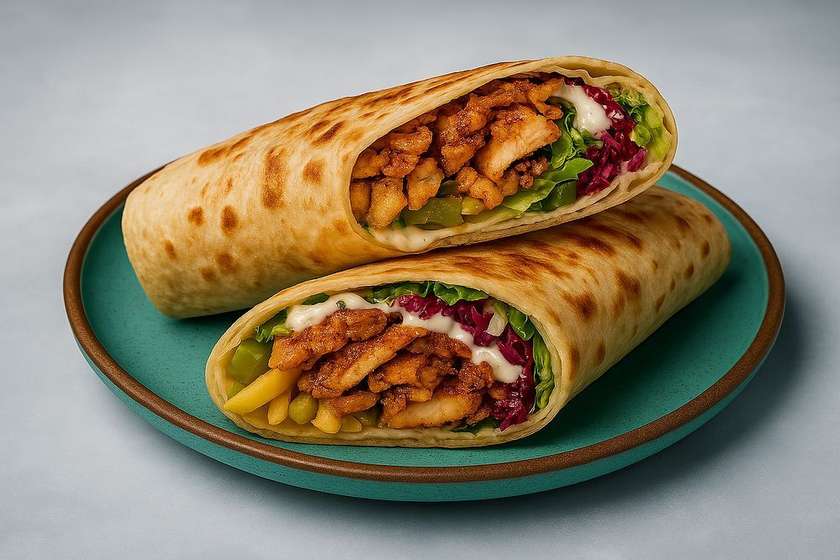 Shawarma Twister s česnekovými hranolkami