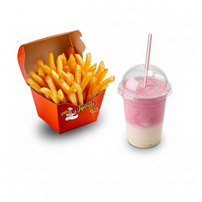 Large Fries with Milkshake (500ml)