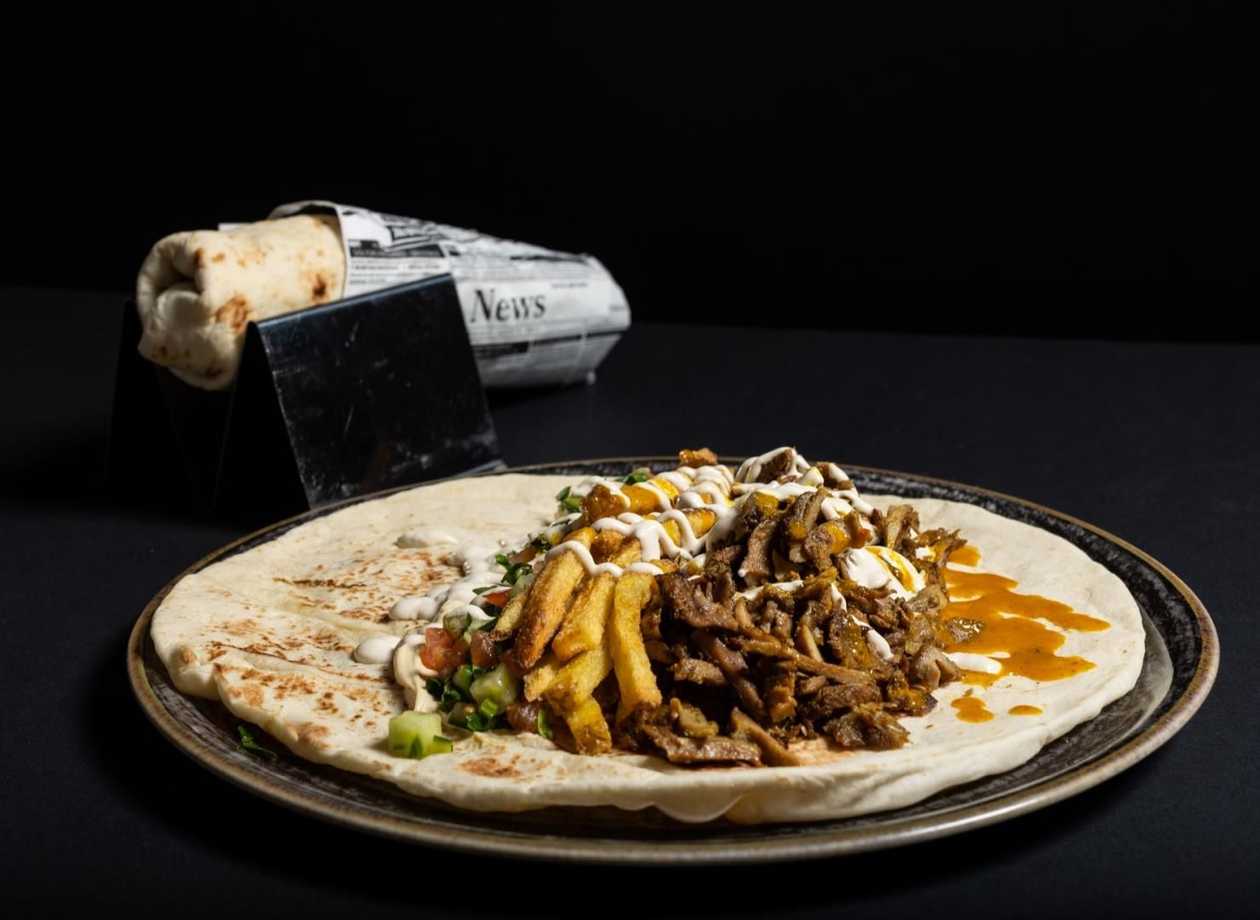 Kuřecí shawarma sandwich