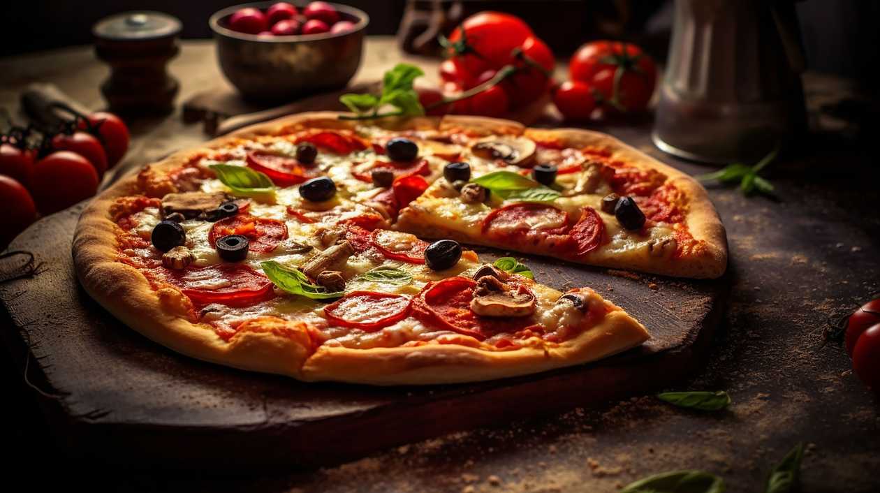 Šunka a žampiony (velká pizza)