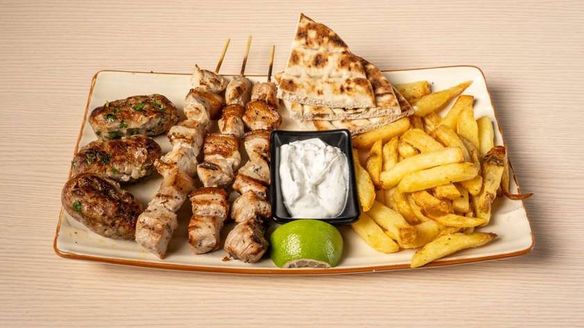 Souvlaki and Sieftalies Portion