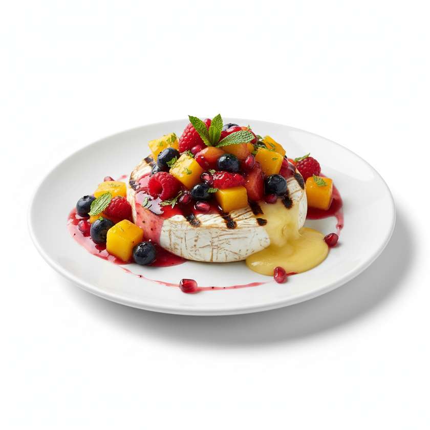 Grilovaný encián s ovocnou omáčkou