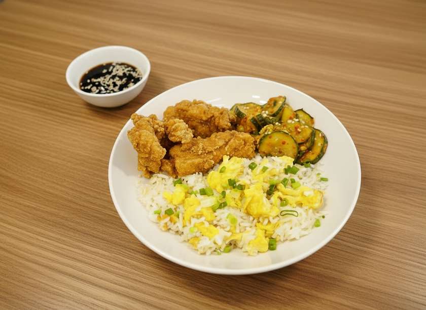 Crispy K-Chicken with Ginger Rice