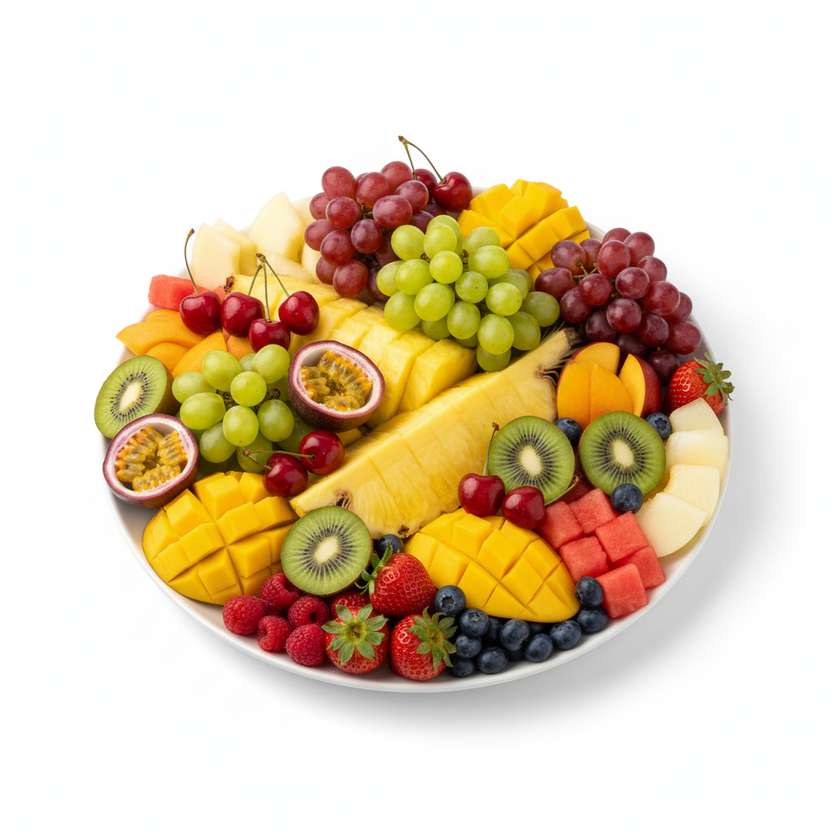 Блюдо с тропическими фруктами