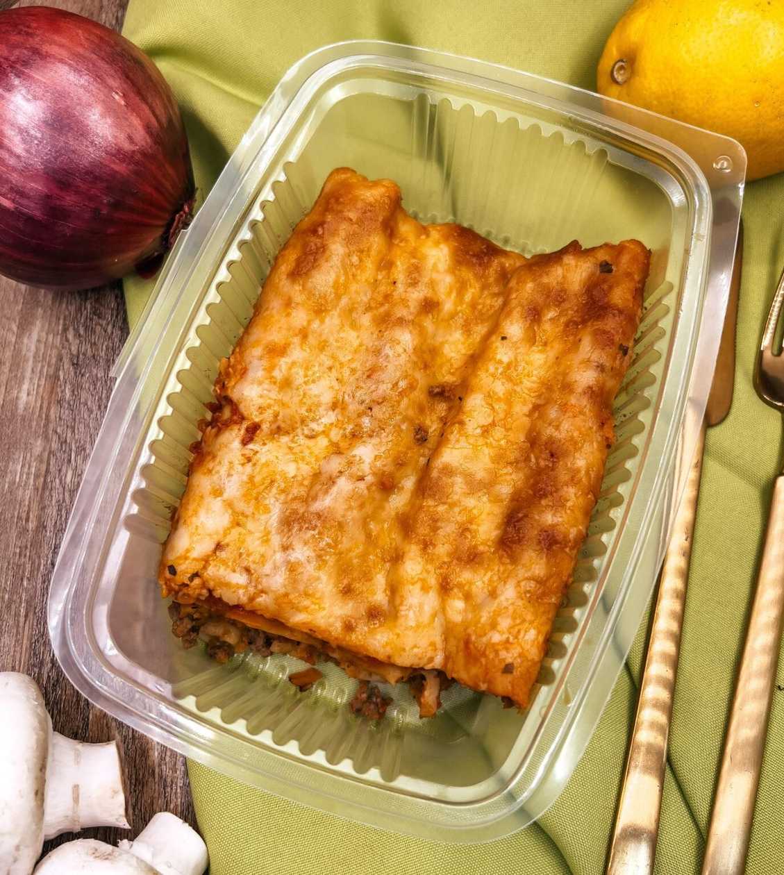 Canelones de bolonhesa de novilho e cenoura