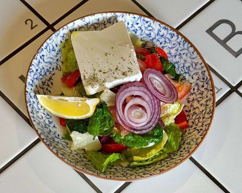 Vegetable Salad with Greek Cheese