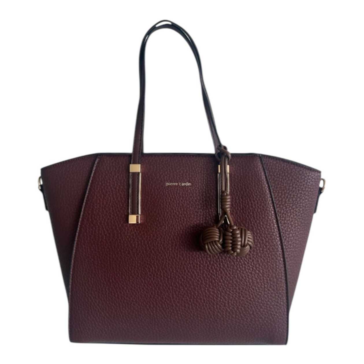 Pierre Cardin klasická bordová kabelka