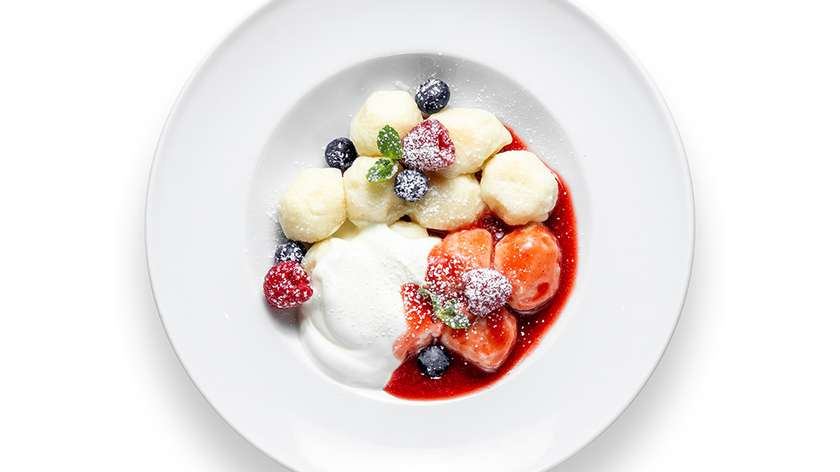 Cottage Cheese Puffs: boiled