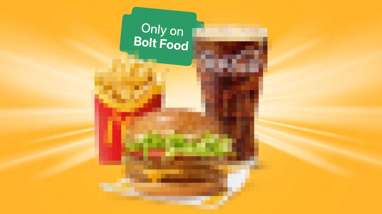 Double pork burger large meal