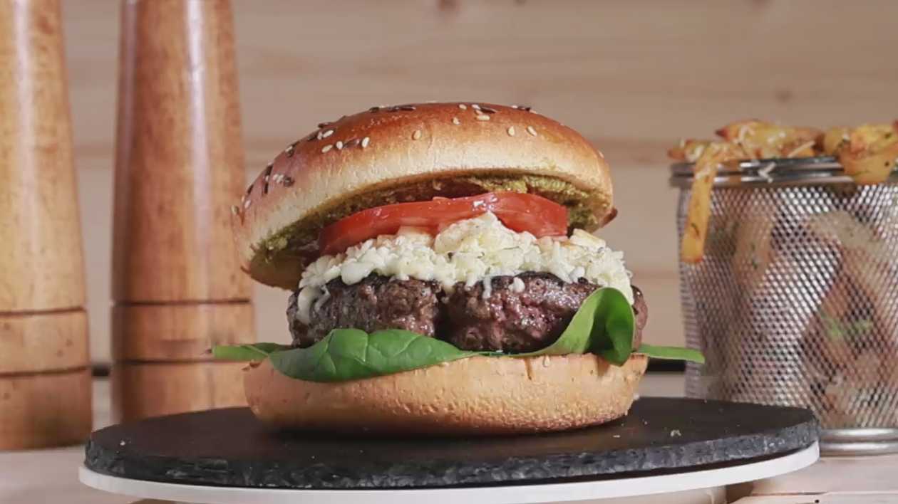 Italian Burger + cartofi proaspeți