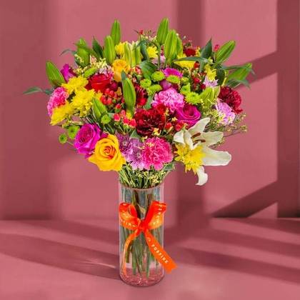 Home Flower Jar Mixed Flowers