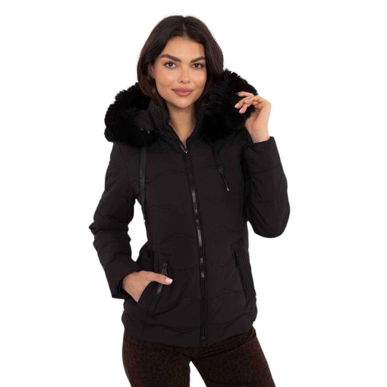 Krátka bunda s kožušinou Style Fur XL