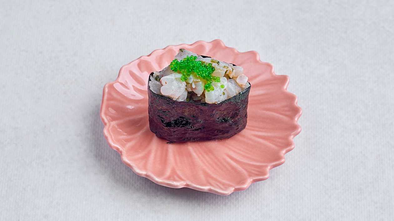 Gunkan ceviche z krewetki