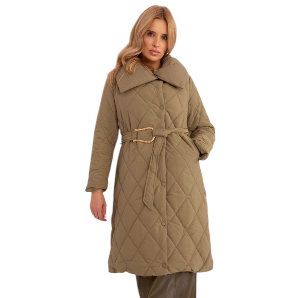 Khaki zimná bunda štýl kabát M