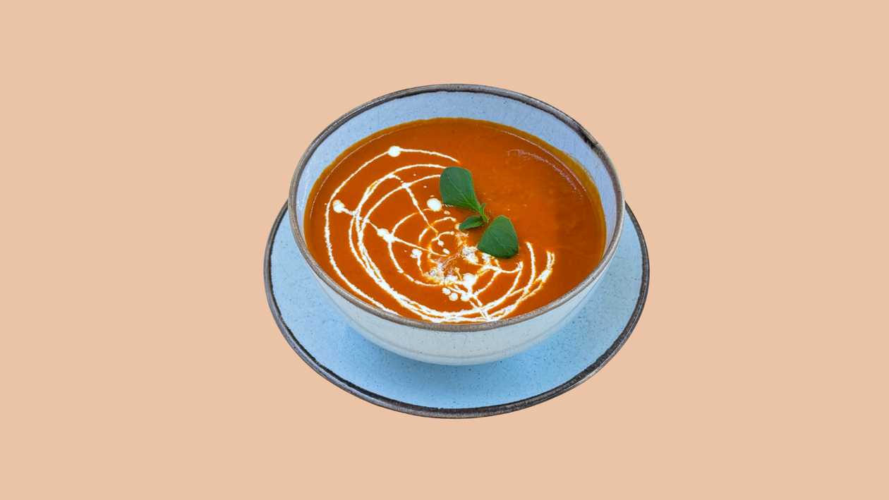 Krem z pomidorów z serem mascarpone