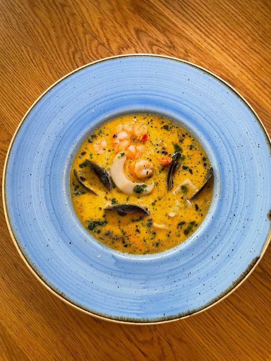 Creamy seafood soup
