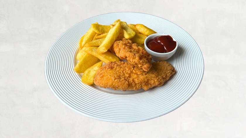 Dziecięce: Chrupiące stripsy z piersi kurczaka