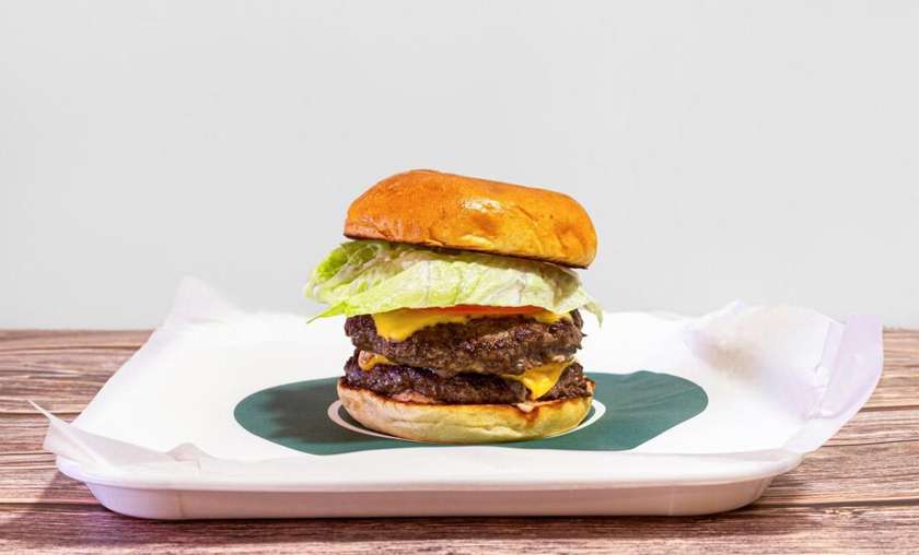 Cheesy Double Burger with Fries