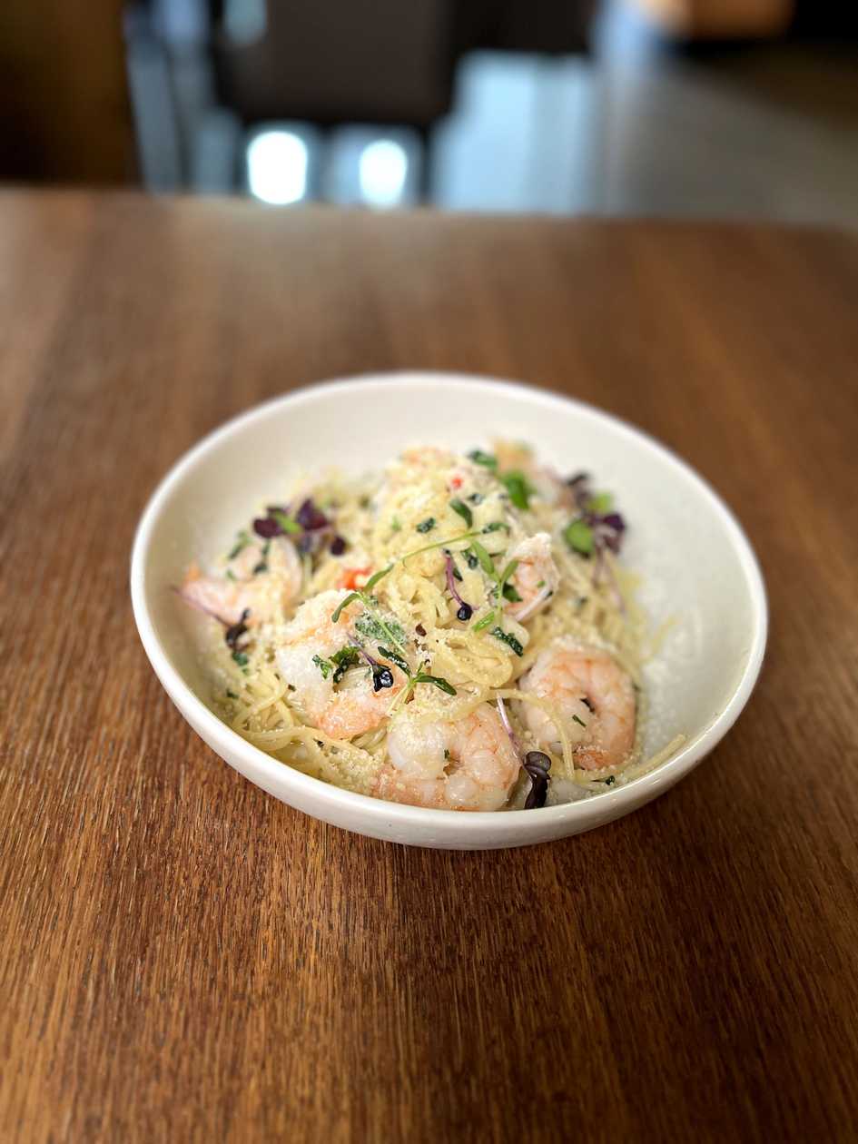 Špagety Aglio, Olio e Peperoncino s krevetami