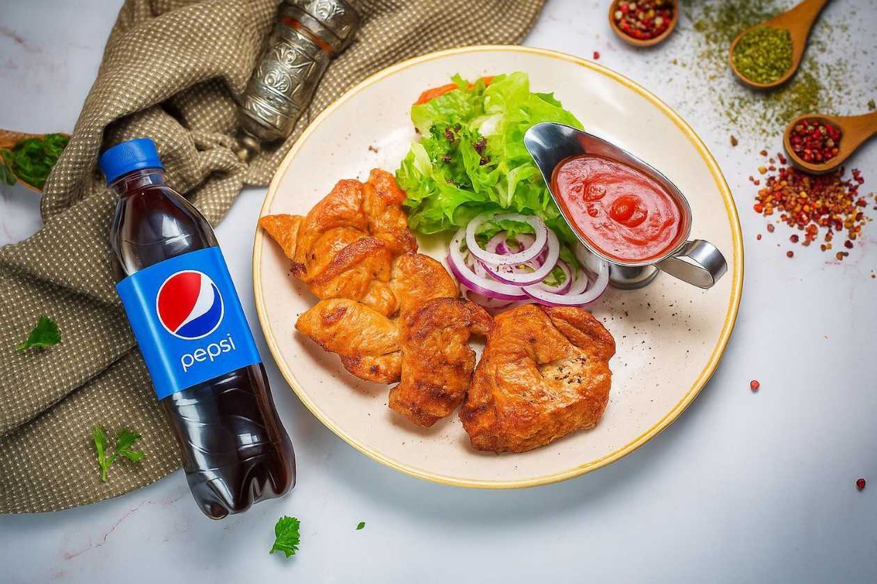 Šašlõkk sealihast + Pepsi 0,5L