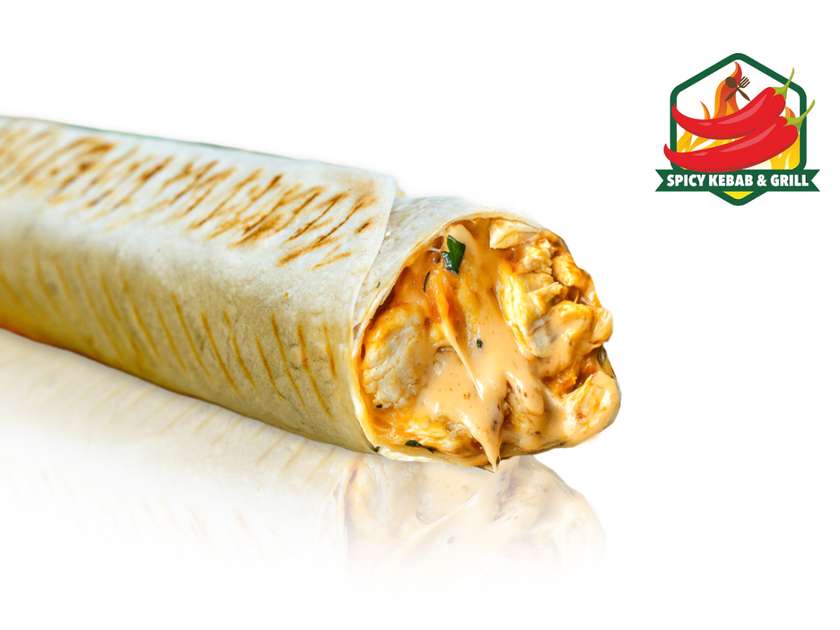 Rollo Kebab with Meat and Cheese Only