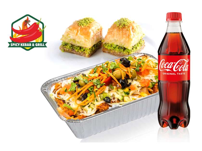 ⭐ Zestaw Kapsalon Holland Box + Coca-Cola 500ml + Baklawa (2 szt.)