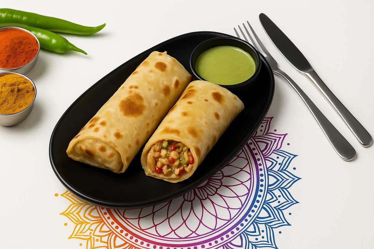 Ruladă de Pui în Naan / Naan chicken roll